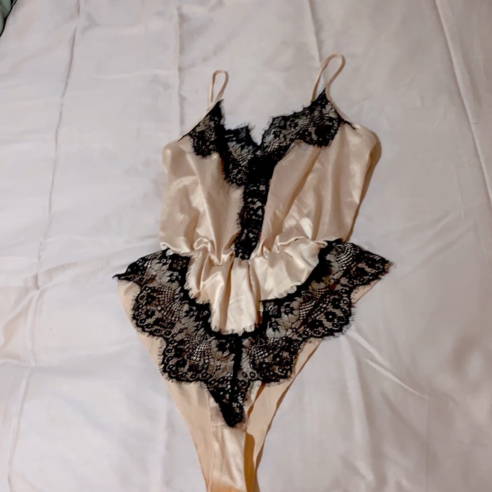 Baby Pink Satin Teddy/ Bodysuit